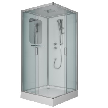 Душевая кабина Niagara Premium NG-6002-01Q (100х100х210) низкий поддон(16 см),стекло прозрачное,4 места