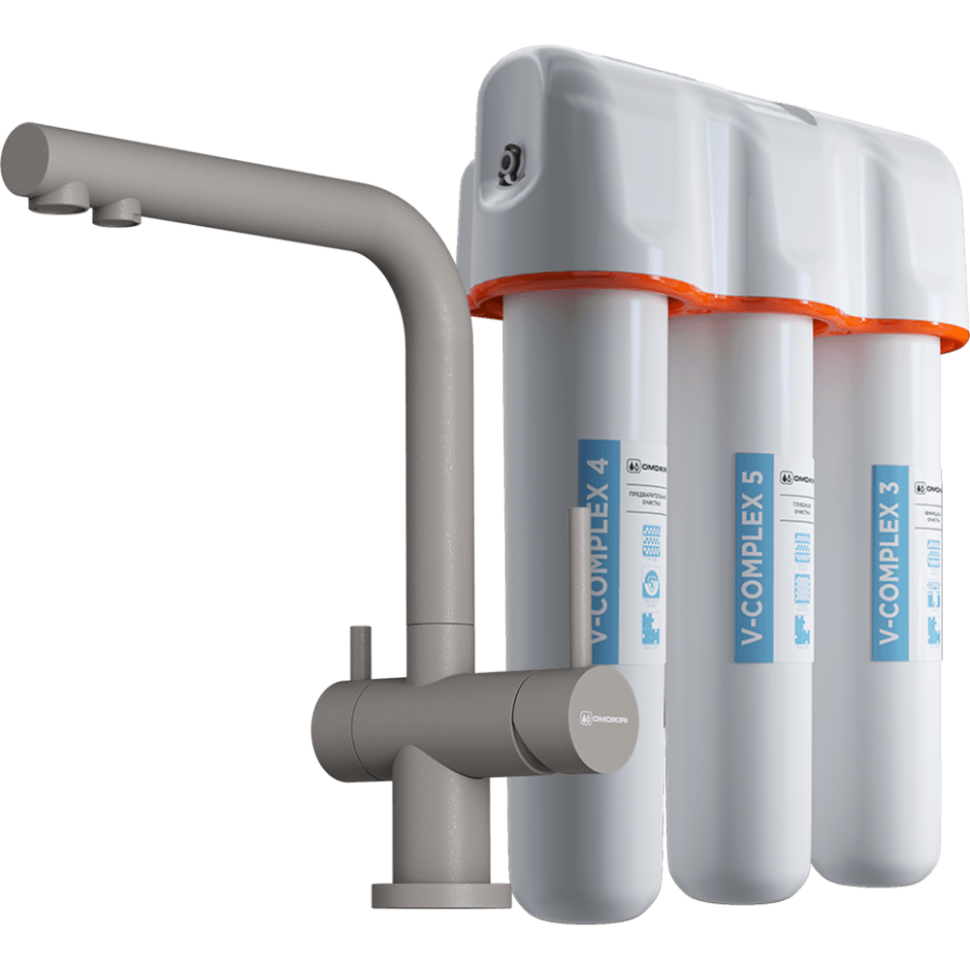 Комплект смеситель+фильтр Nagano-GR-P + Pure drop Lite