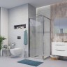 Душевое ограждение Niagara Nova NG-62-9A-A90 (90х90х195) квадрат,хром,двери раздвижные,стекло прозрачное,2 места