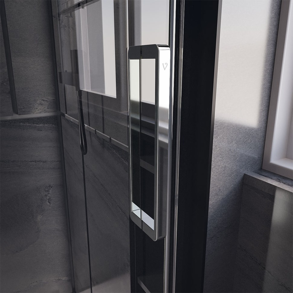 Душевой угол Veconi Premium Trento PTC-SP-40CH, 1500х800x2000, хром, стекло прозрачное
