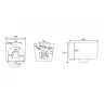 Унитаз BERGES подвесной VENTAS Black Rimless 49 см, сиденье дюропласт Ventas Slim SO, микролифт, быстросъём