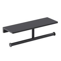 Бумагодержатель двойной с полкой для телефона Timo Selene 12045/03 черный