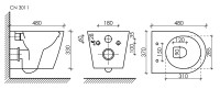 Подвесной унитаз Forma Rimless CN3011