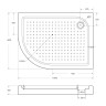 Акриловый поддон BelBagno TRAY-BB-RH-100/80-550-15-W-R
