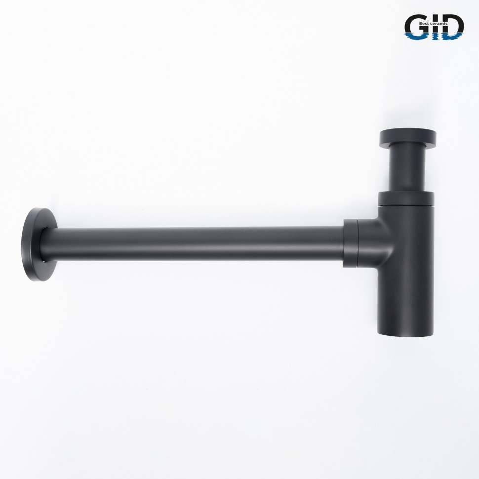 Сифон для раковины Gid G-74BL 75503S черный матовый