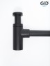 Сифон для раковины Gid G-74BL 75503S черный матовый