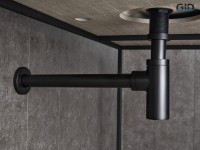 Сифон для раковины Gid G-74BL 75503S черный матовый