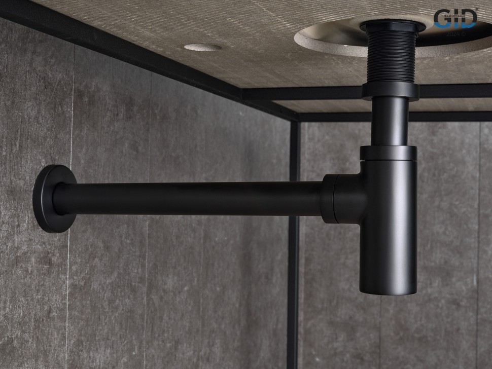 Сифон для раковины Gid G-74BL 75503S черный матовый