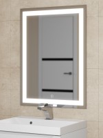 Зеркало для ванной с подсветкой Uperwood Tanos 60х80 см, прямоугольное, сенсор/антизапотевание/без рамы