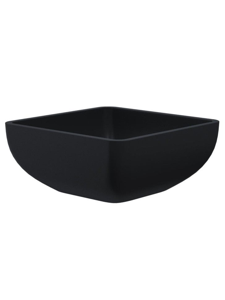 Раковина для ванной накладная Uperwood Florida квадратная, бетон, цвет черный