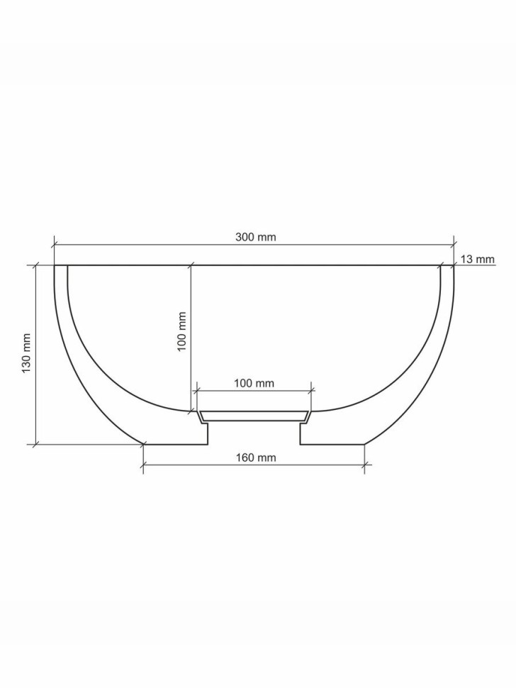 Раковина для ванной накладная Uperwood Florida квадратная, бетон, цвет черный