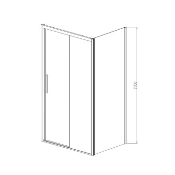 Душевой уголок Софт (Soft) VSR-3SO8012CLGM, 1200*800, вороненая сталь, стекло прозрачное