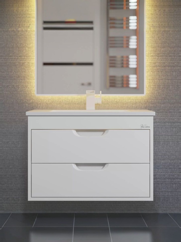 Тумба под раковину для ванной подвесная Uperwood Modul 61х44,4х55 см, белаяатовая