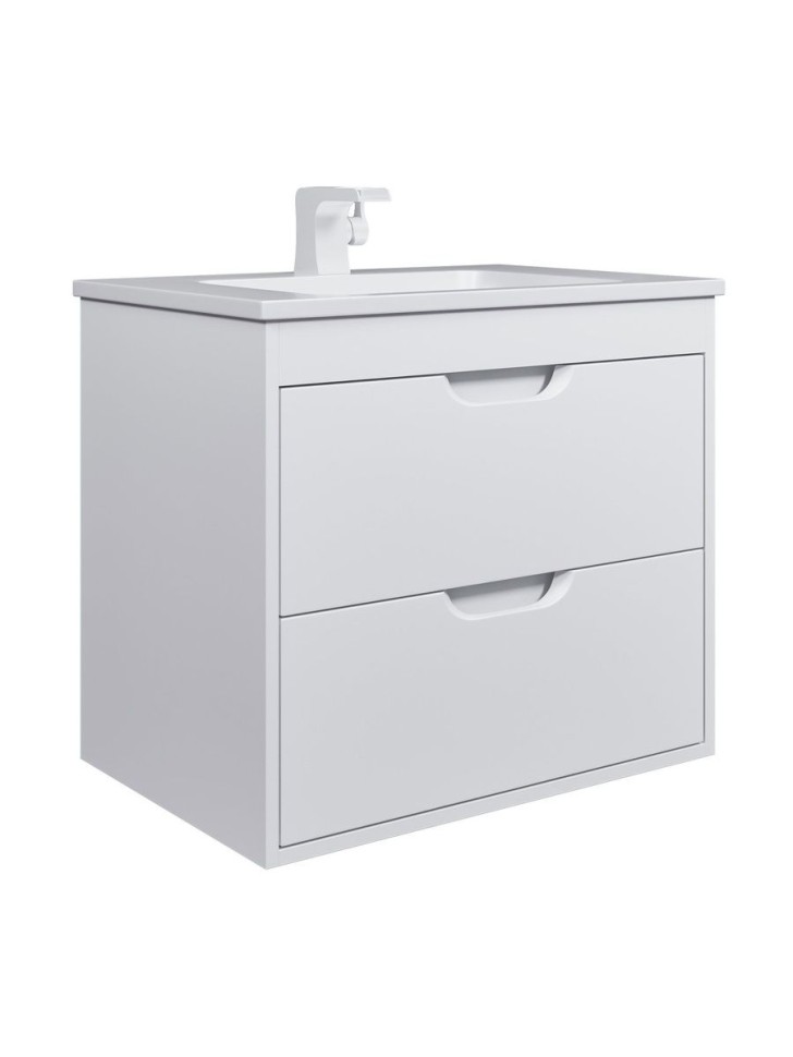 Тумба под раковину для ванной подвесная Uperwood Modul 61х44,4х55 см, белаяатовая