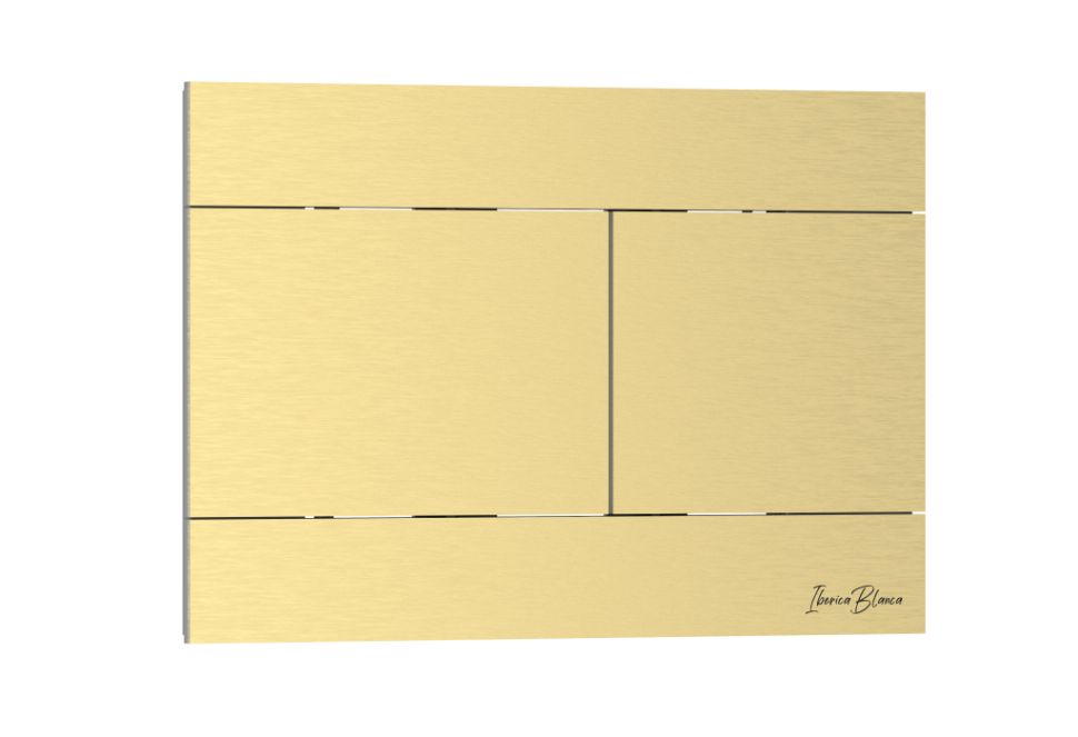 Комплект 2в1 IBERICA BLANCA инсталляция SILENCIO MINI, кнопка смыва INOX-R золото матовое (IB.001М.015.03)