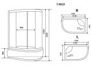 Timo Comfort T-8820L Fabric Glass душевая кабина 120*85*220
