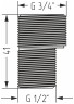 Комплект эксцентриков (G 3/4" НР х G 1/2" НР) / 2 шт.