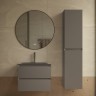 База под раковину Люка Софт-Тач (Luka Soft-Touch) 600 подвесная, 2 выкатных ящика микролифт, матовый серый  