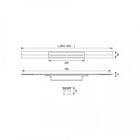 Профиль для душа TECEdrainprofile, 1000 мм, PVD Brushed Gold Optic