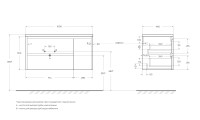База под раковину подвесная BelBagno KRAFT-1000-2C-1A-SO-RNN-L Rovere Nebrasca Nature