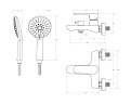 Смеситель для ванны и душа CEZARES STYLUS-VD-BORO