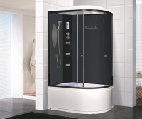 Душевая кабина Niagara Ultra NG-214-01LN (120х80х220) высокий поддон(48см),черный,стекло тонированное,4 места