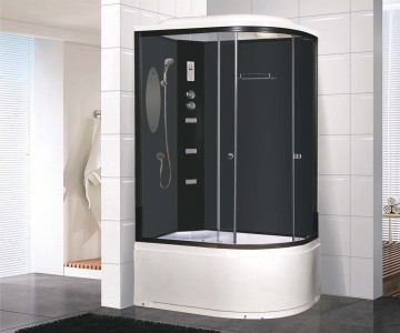 Душевая кабина Niagara Ultra NG-214-01LN (120х80х220) высокий поддон(48см),черный,стекло тонированное,4 места
