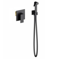 Смеситель встроенный с гигиеническим душем Timo Selene 2089/03SM черный