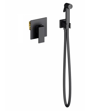 Смеситель встроенный с гигиеническим душем Timo Selene 2089/03SM черный