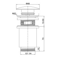 Донный клапан Timo 8011/00 хром