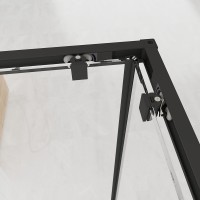 Душевой угол Veconi Evo 300 B, 1000х1000x1950, черный матовый, прозрачное стекло