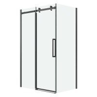 Душевое ограждение Grossman Classic 100.K33.04.100.42.00-200.K33.04.80.42.00 (100х80х195) раздвижная,графит сатин,стекло прозрачное,2 места