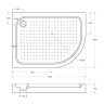 Акриловый поддон BelBagno TRAY-BB-RH-120/80-550-15-W-L