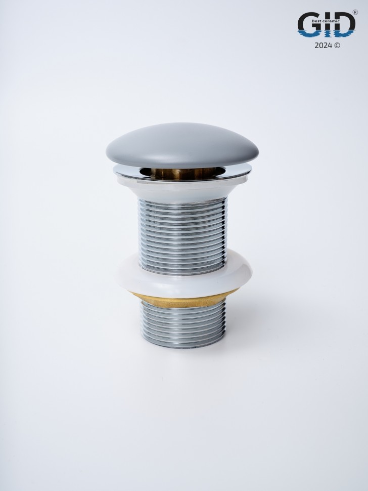 Донный клапан Gid без перелива Gmh100 74401K серый матовый 7x7x10