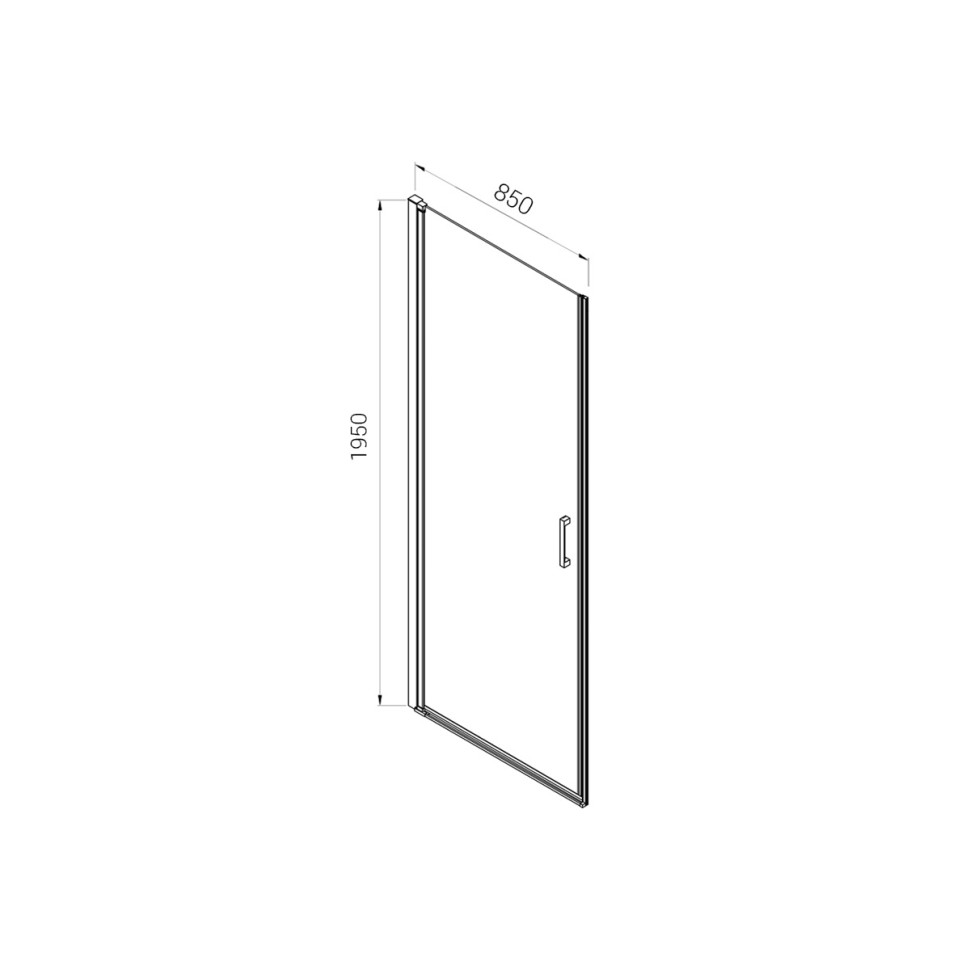 Душевая дверь Alpha VDP-3AL850CL , хром, стекло прозрачное