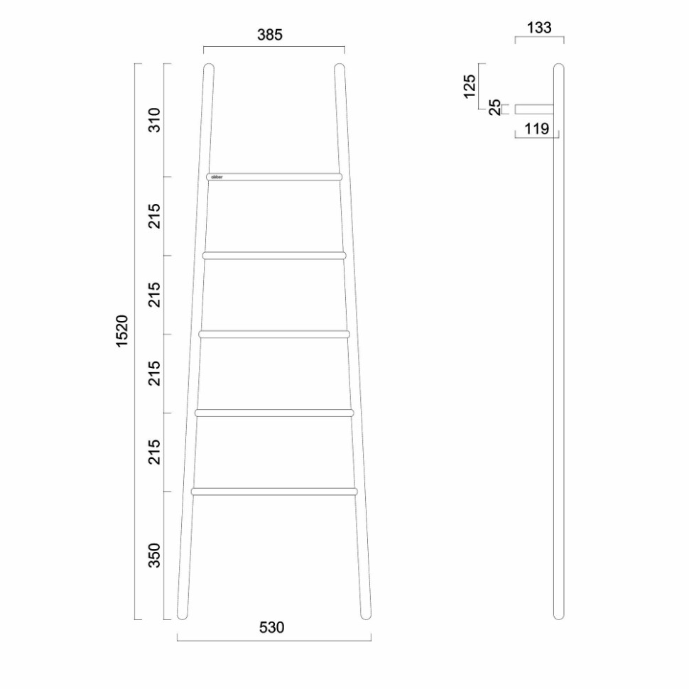 Полотенцесушитель электрический ABBER Treppe AH4705NG оружейная сталь