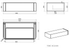База под раковину Vincea  Caprise 1000 подвесная, 1 выкатной ящик soft close, серый матовый