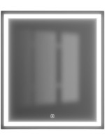 Зеркало для ванной с подсветкой Uperwood Tanos 70х80 см, прямоугольное, сенсор/антизапотевание/без рамы