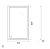 Зеркало BelBagno SPC-GRT-500-800-LED-TCH