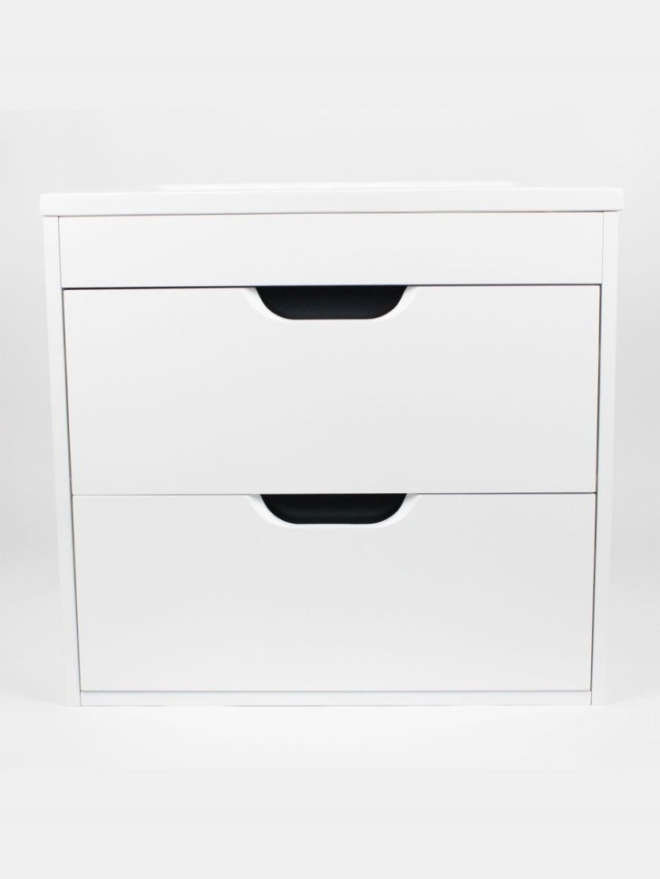 Тумба под раковину для ванной подвесная Uperwood Modul 61х44,4х55 см, белая/графит