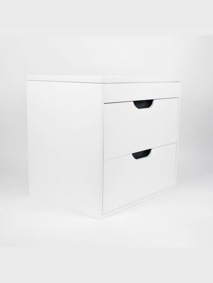 Тумба под раковину для ванной подвесная Uperwood Modul 61х44,4х55 см, белая/графит