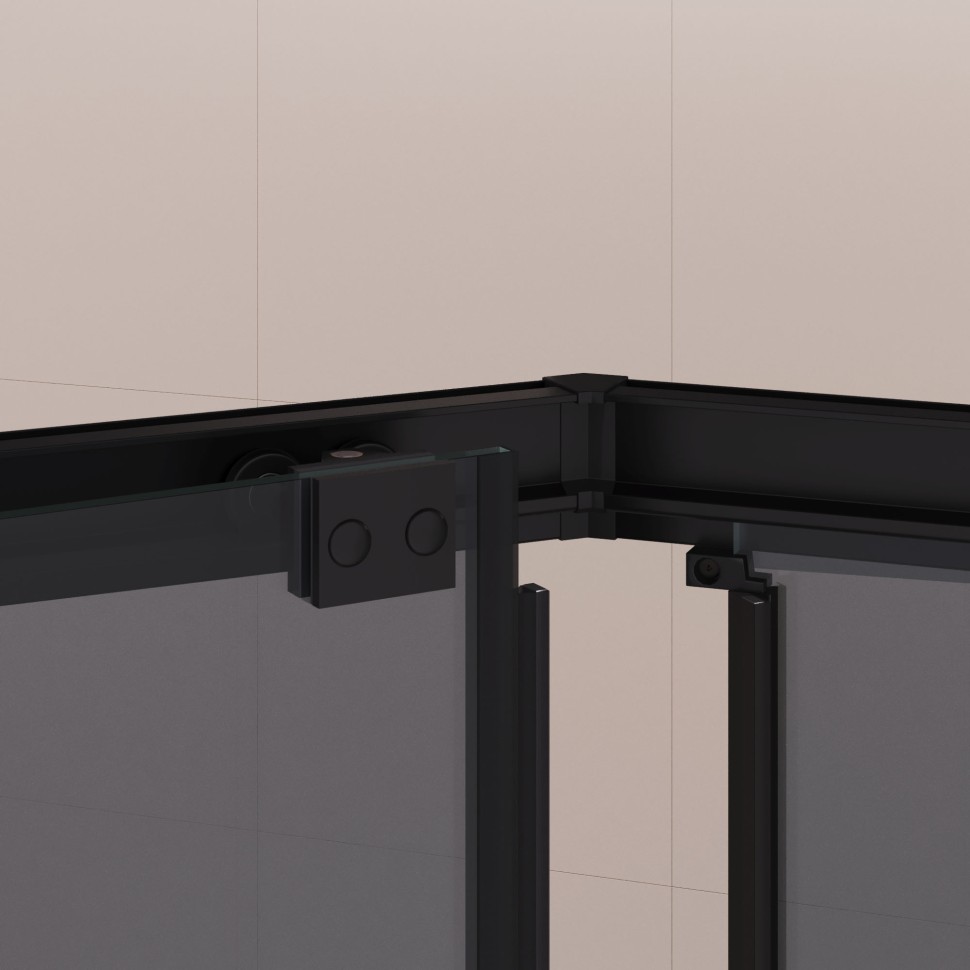 Душевой уголок стекло 6 мм, пятиугольный, форма трапеция, раздвижная дверь, RGW PA-86B NEW 1000x1000 (38088600-34N)