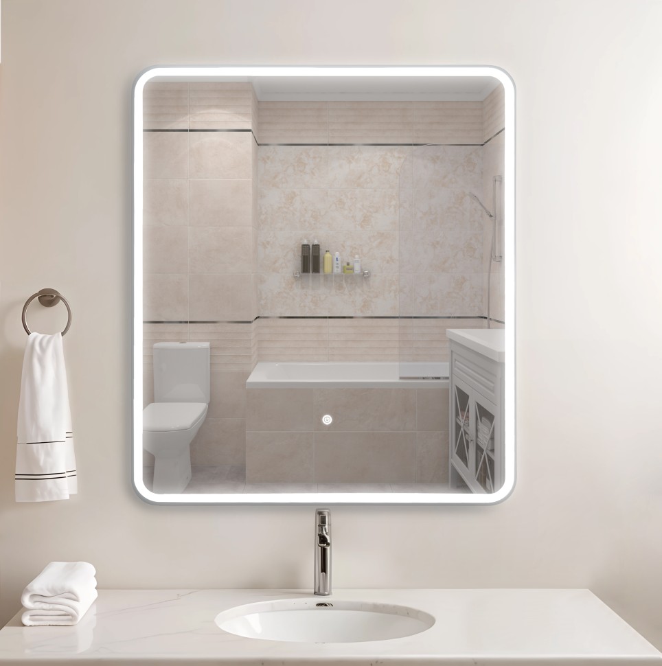 Зеркало LED OTTIMO Bali New 700х800 c сенсорным выключателем и диммером