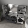 Тумба подвесная STYLE LINE "Атлантика 100", Люкс Плюс графит с раковиной Атлантика 100  