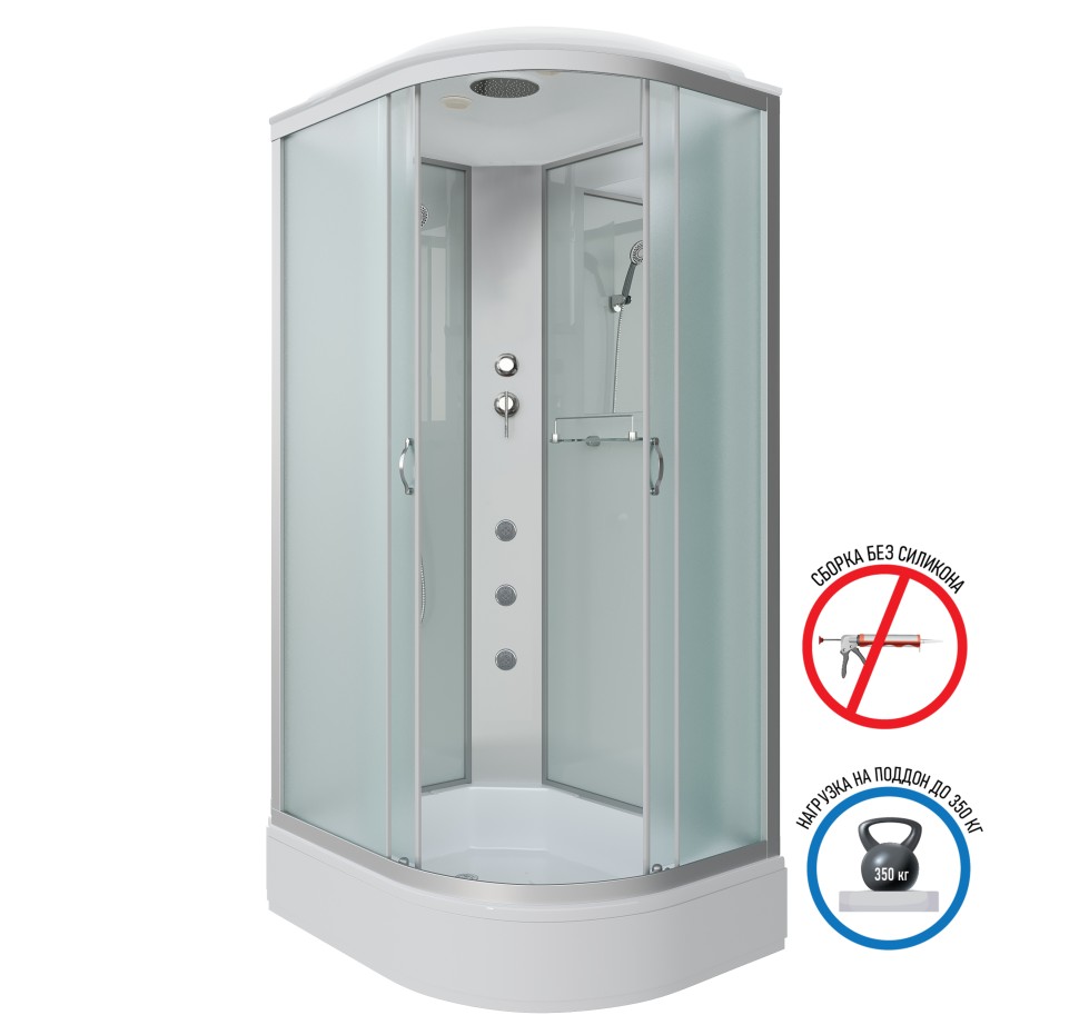 Душевая кабина Niagara Classic NG-33184-14LG (110х80х215) средний поддон(26см),стекло матовое,4 места