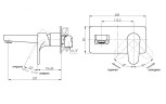 Смеситель ABBER Eleganz AF8312B для раковины скрытого монтажа, черный