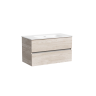 Тумба подвесная SANCOS Urban 890х450х550, c двумя ящиками оснащенными доводчиками, дуб галифакс натуральный , арт. UR90EG