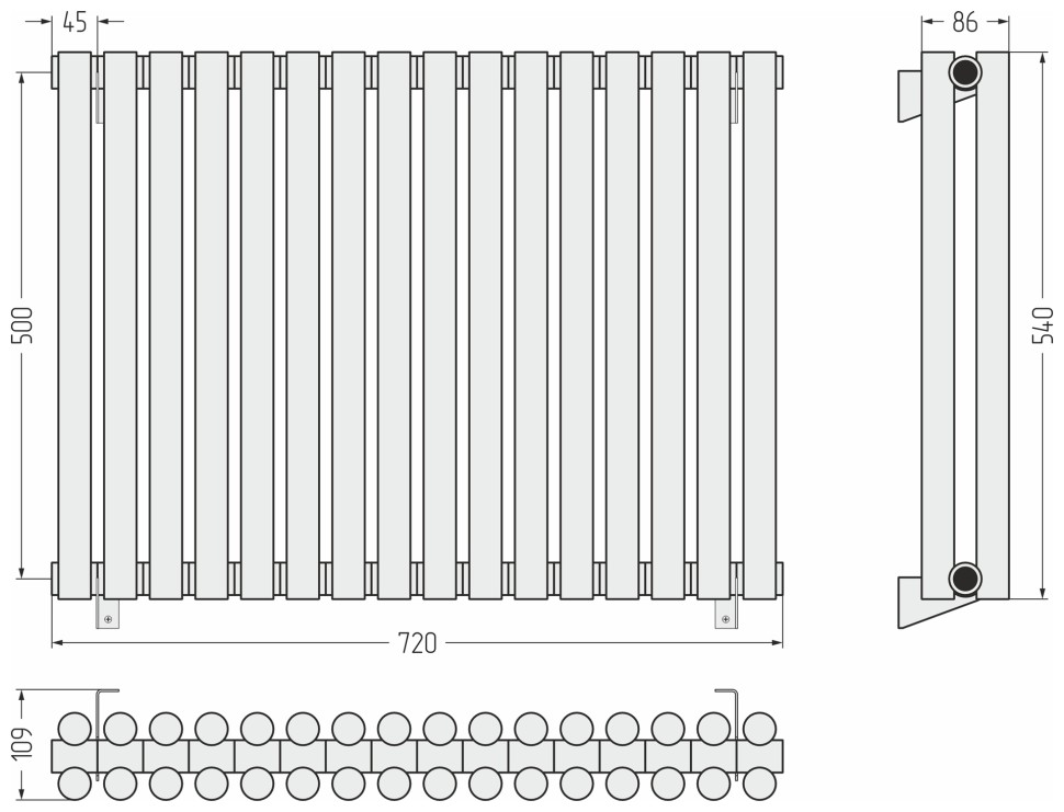 Эстет-11 500х720 16 секций