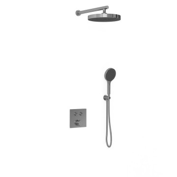 Душевой комплект Инспаер (Inspire) VSFW-4I212GM встраиваемый, двухрежимный, вороненая сталь
