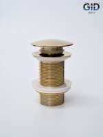 Донный клапан Gid без перелива G100 73301K золото 7x7x10